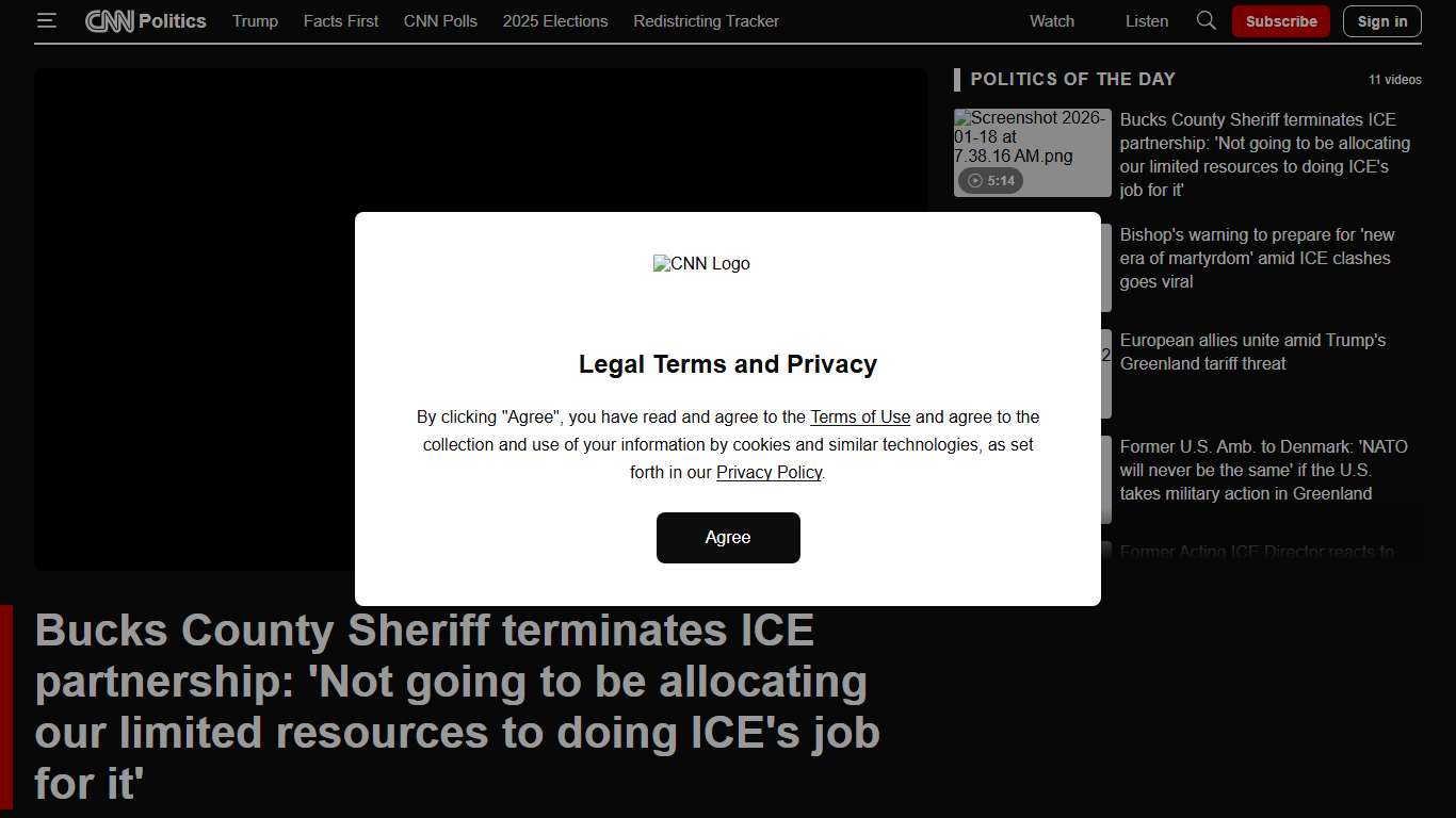 Bucks County Sheriff terminates ICE partnership: ‘Not going to be allocating our limited resources to doing ICE’s job for it’ | CNN Politics